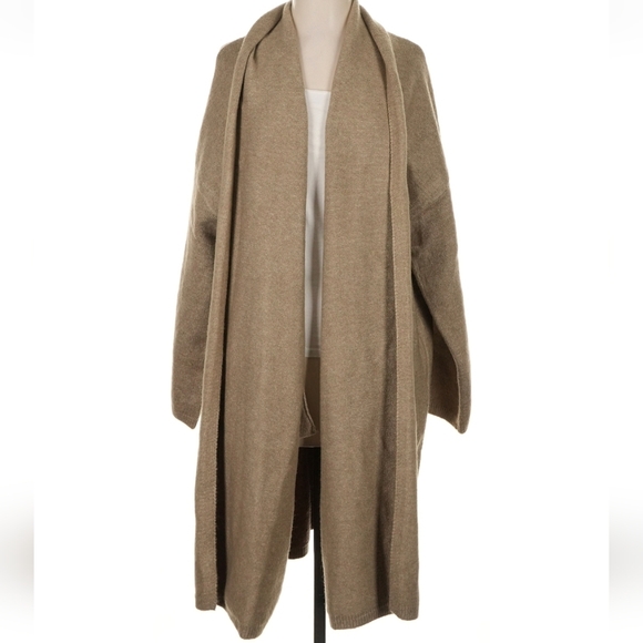 ZARA Oversized Long Soft Cardigan Coat Size S Knit - Picture 10 of 13